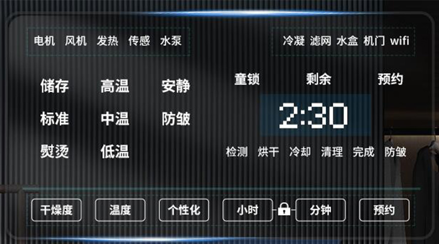 冷凝衣物烘干機擁有獨立大屏，實現(xiàn)智能快速烘干！