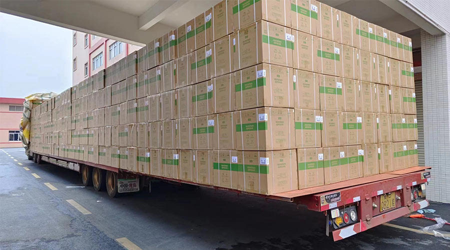 場面壯觀！國內某知名品牌客戶2000臺波輪洗衣機高效裝柜完畢